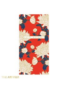 WW75 - Money wallet card - Sakura red floral